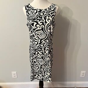 Elegant Black and White Patterned Dress